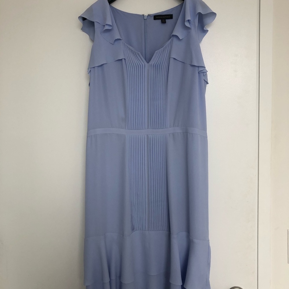 Flutter sleeve pintuck dress